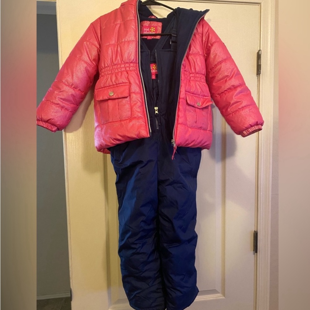 Girls jacket and snow bib set